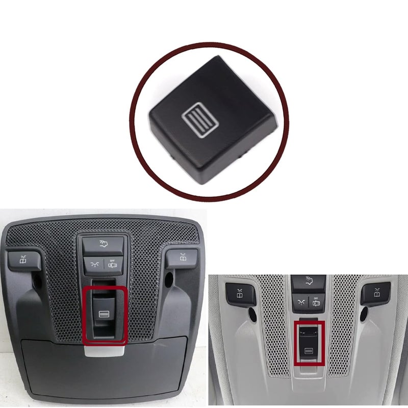 Bross Sunroof Roof Control Unit Switch Button Cover Black A0009008003 Compatible with Mercedes A W176 B W246 W156 GLA W117 CLA - Image 2
